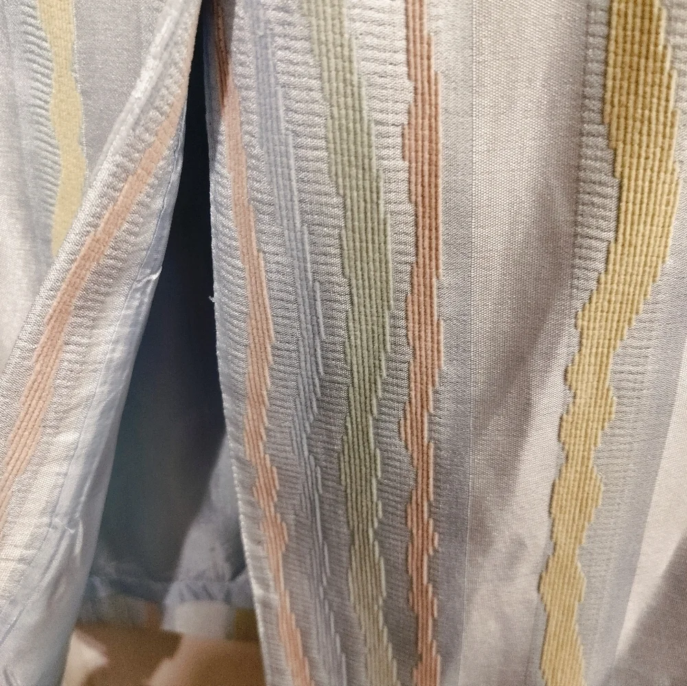 2870)Donna Vinci Couture 3 pcs Multicolor Striped Jewel Jacket Cami Skirt Suit 8 - Picture 10 of 16